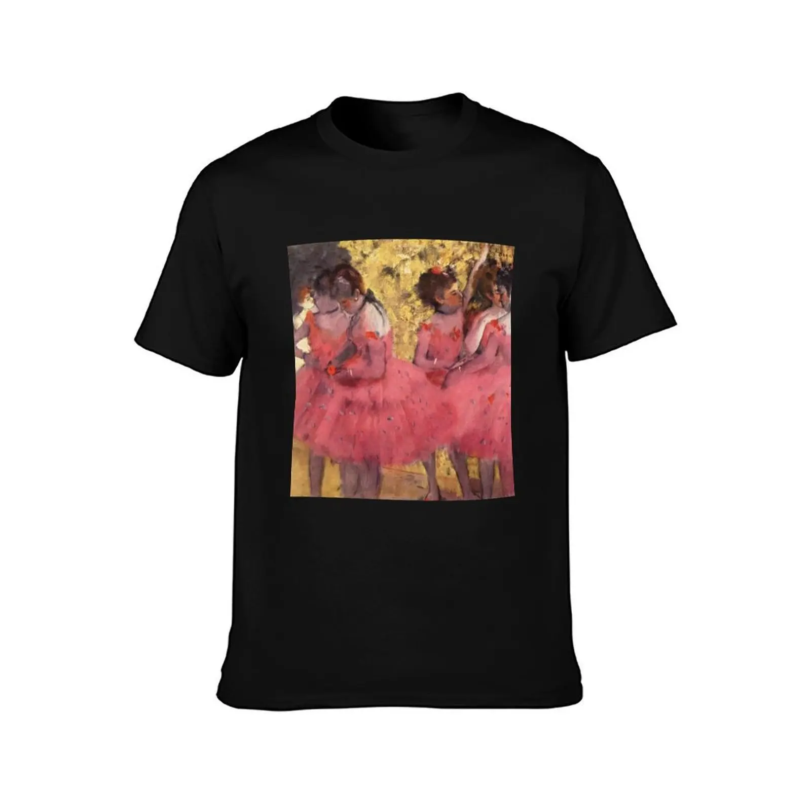 Vintage Edgar Germain Hilaire Degas Dancers in Pink Between the Scenes 1884 T-Shirt, Summer Casual Cotton Tee, Unisex Men Women