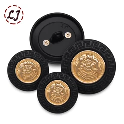 New 10PCS Fashion Classic Uniform Black Sewing Decorative Buttons For Women Men Clothing Overcoat Suit Accessories DIY