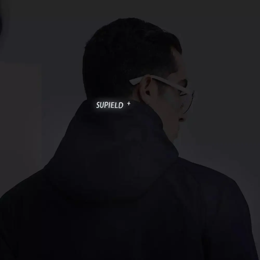 Youpin SUPIELD กันน้ำแจ็คเก็ตโลโก้สะท้อนแสง Outerwear ชายเสื้อลำลองลำลอง Streetwear กลางแจ้งชายเสื้อผ้า