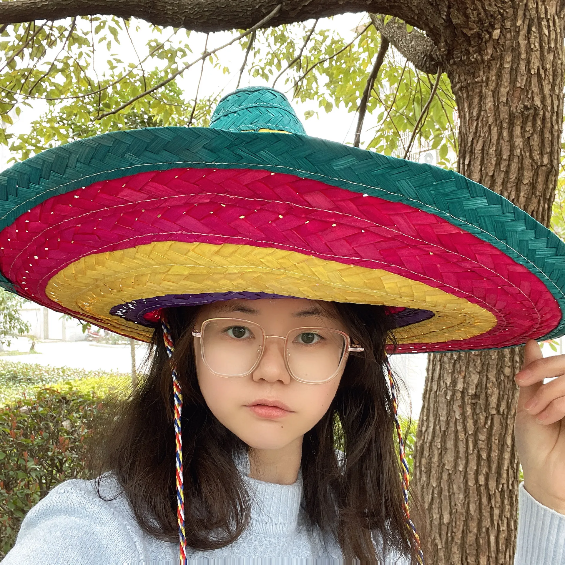 Mexican Straw Hat Pointed Hat Party Decoration Festival Celebration Props