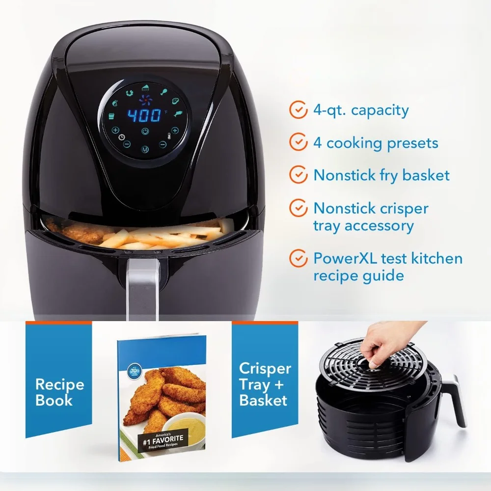 Haoyunma Air Friteuse 4 Qt Maxx, Speciale Editie Extra Hete Lucht Bak, Kook, Knapperig, Gril, Gebraden, Bakken, Hoogglans Finis