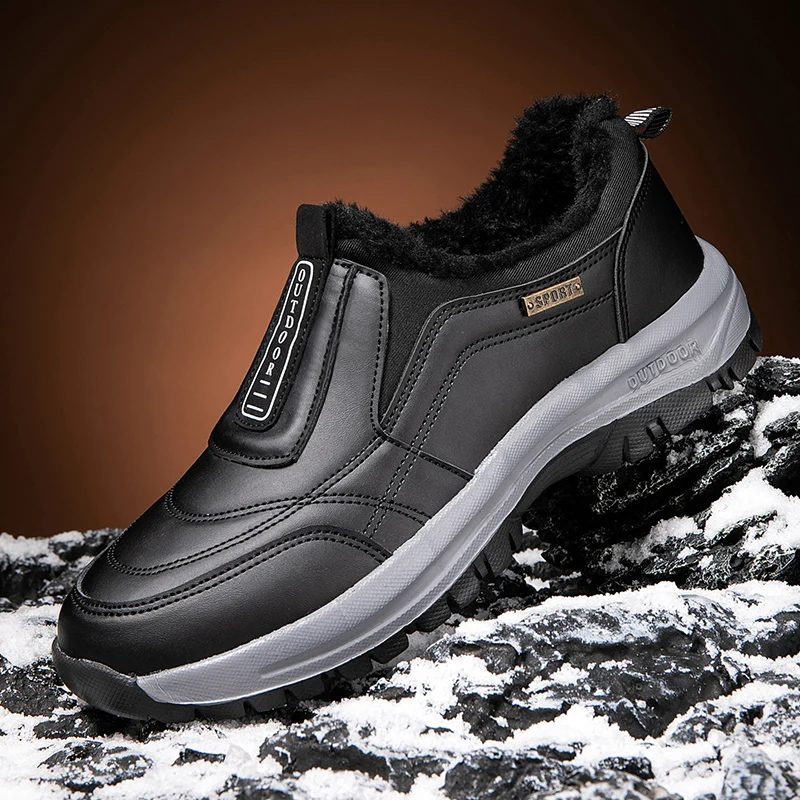 Winter Plus Samt-Sneaker für Herren, große Größen 49 50, rutschfeste Outdoor-Freizeitsportschuhe, bequeme, leichte Herren-Wanderschuhe – Detail 14