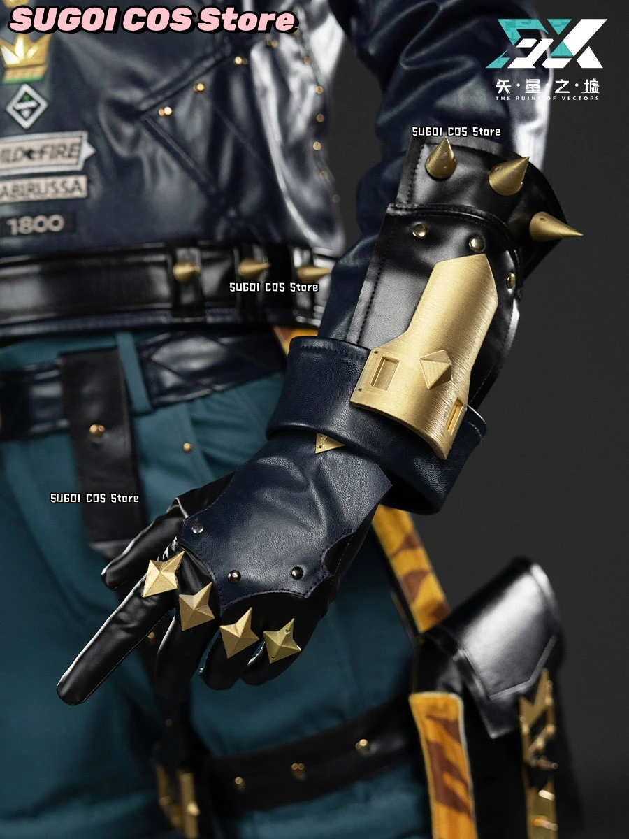 Game Zenless Zone Zero Cos Lighter Cosplay Costumes Pu Leather Coat Lighter Wig Shoes Black Suit Men 2025Hallowen Role-play Suit