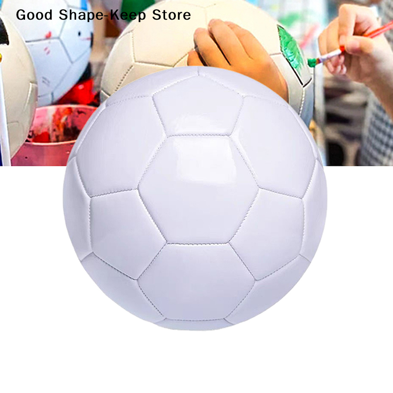  dailyWhite Soccer Ball Size 5 Official Size Lightweight For Kids Adult Football Toy Educational Plaything Sports PVC DIY Gift
