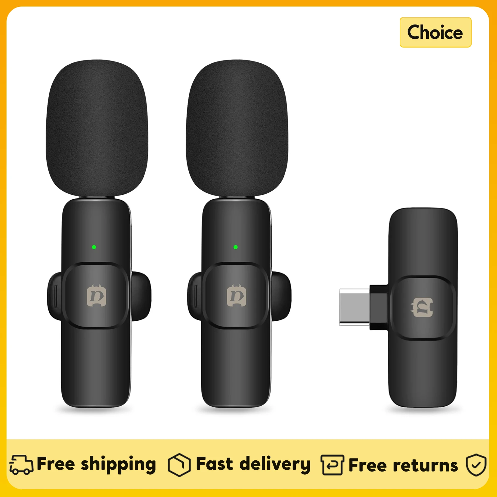 

PULUZ 1-Trigger-2 Mini 2,4G Беспроводная микрофонная система с клипсой, подключи и работай для телефонов на Android, планшетов, интервью Vlog