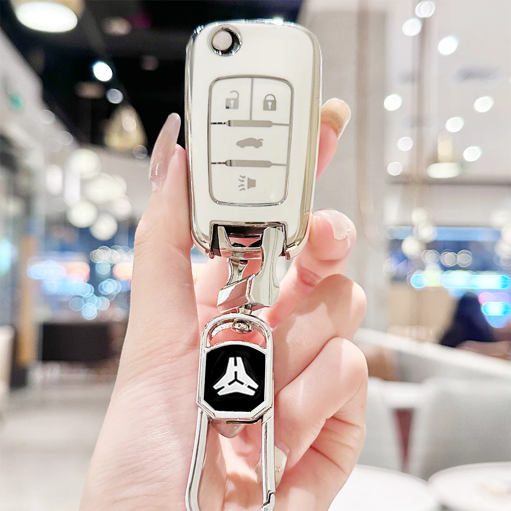 For Chevrolet Cruze Aveo Trax Sail Malibu Captiva Opel Vauxhall Astra J Corsa Insignia Mokka 4 Buttons TPU Car Key Case Cover