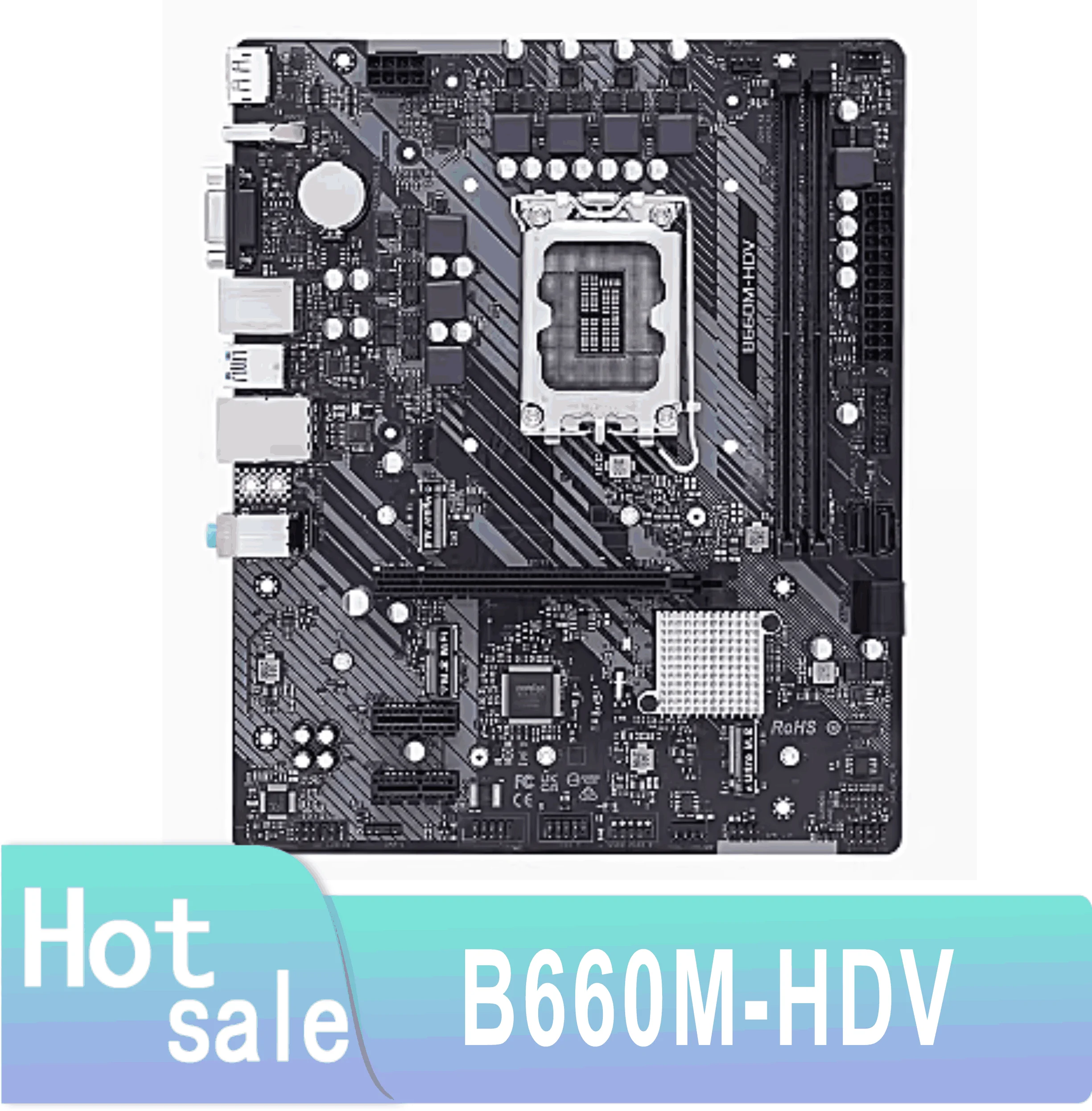 B660M-HDV Original Desktop B660 DDR4 Motherboard LGA 1700 Support 12400F 12400 i3 12100F