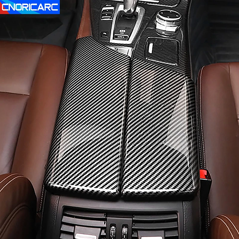 

Carbon Color Car Center Console Armrest Box Panel Protection Cover Trim For BMW 5 Series F10 2011-2017 LHD RHD Interior Stickers