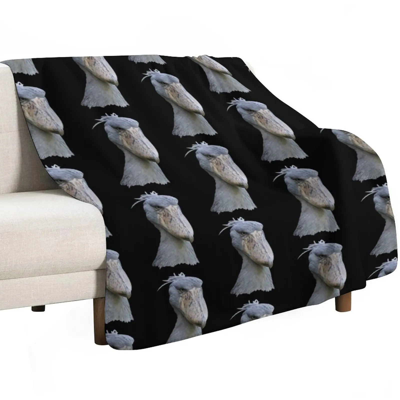 Shoebill Throw Blanket Plaid Moving Furry anime Thermal Thermals For Travel Blankets