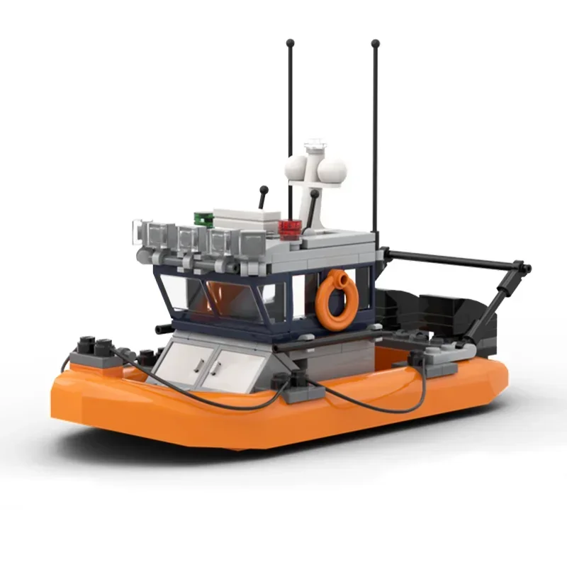 

177pcs MOC SmallCoast Guard Boat Rescue Boat City Port Construction Educational Toys Moc Building Blocks Toys Christmas Gifts