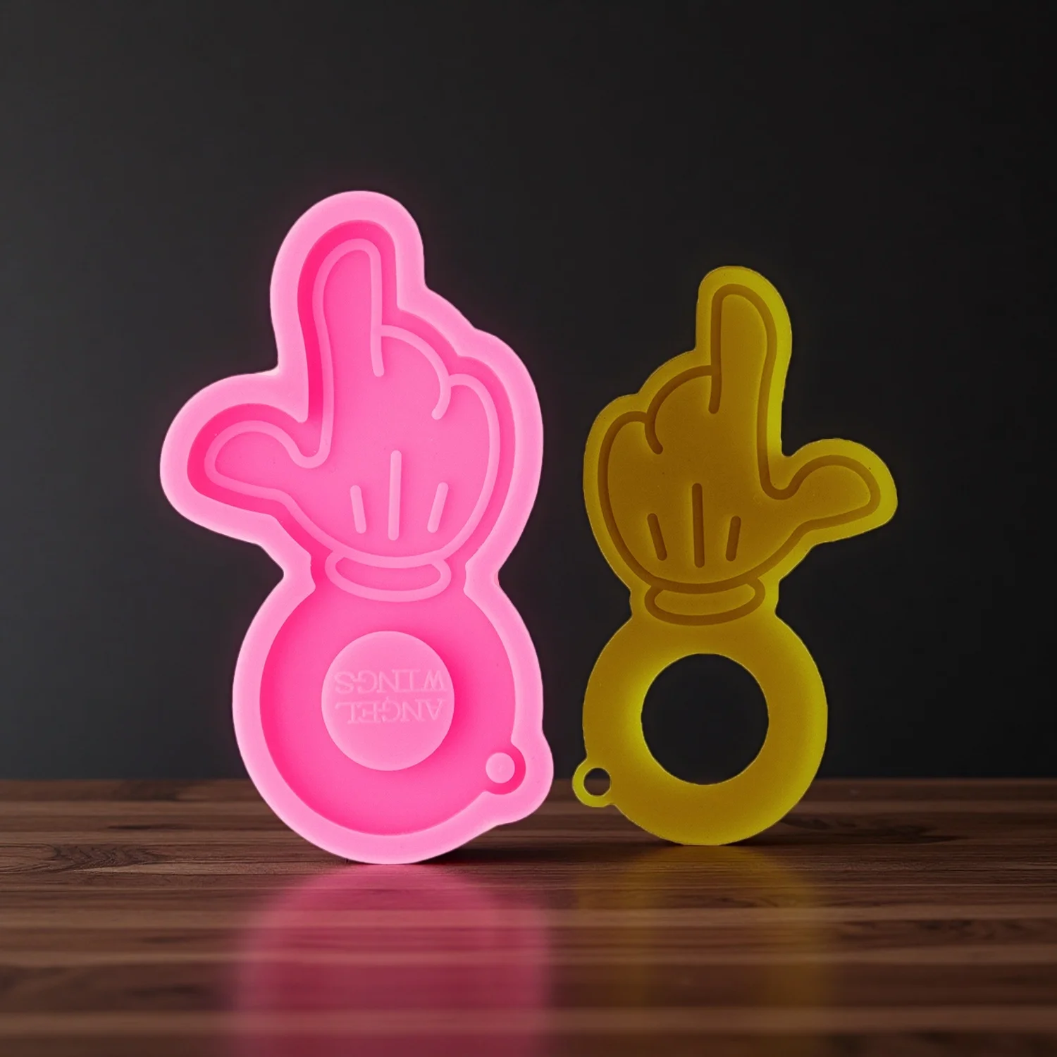 Sign language Molds Silicone Resin Mold DIY Craft Jewellery Making Earring Keychains Pendant