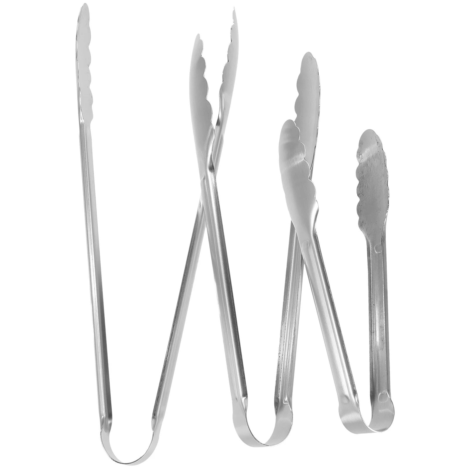 

3Pcs Food Serving Tongs Stainless Steel Kitchen Cooking Barbecue Grilling Steak Bread Tongs Non-Slip Steak Tongs,