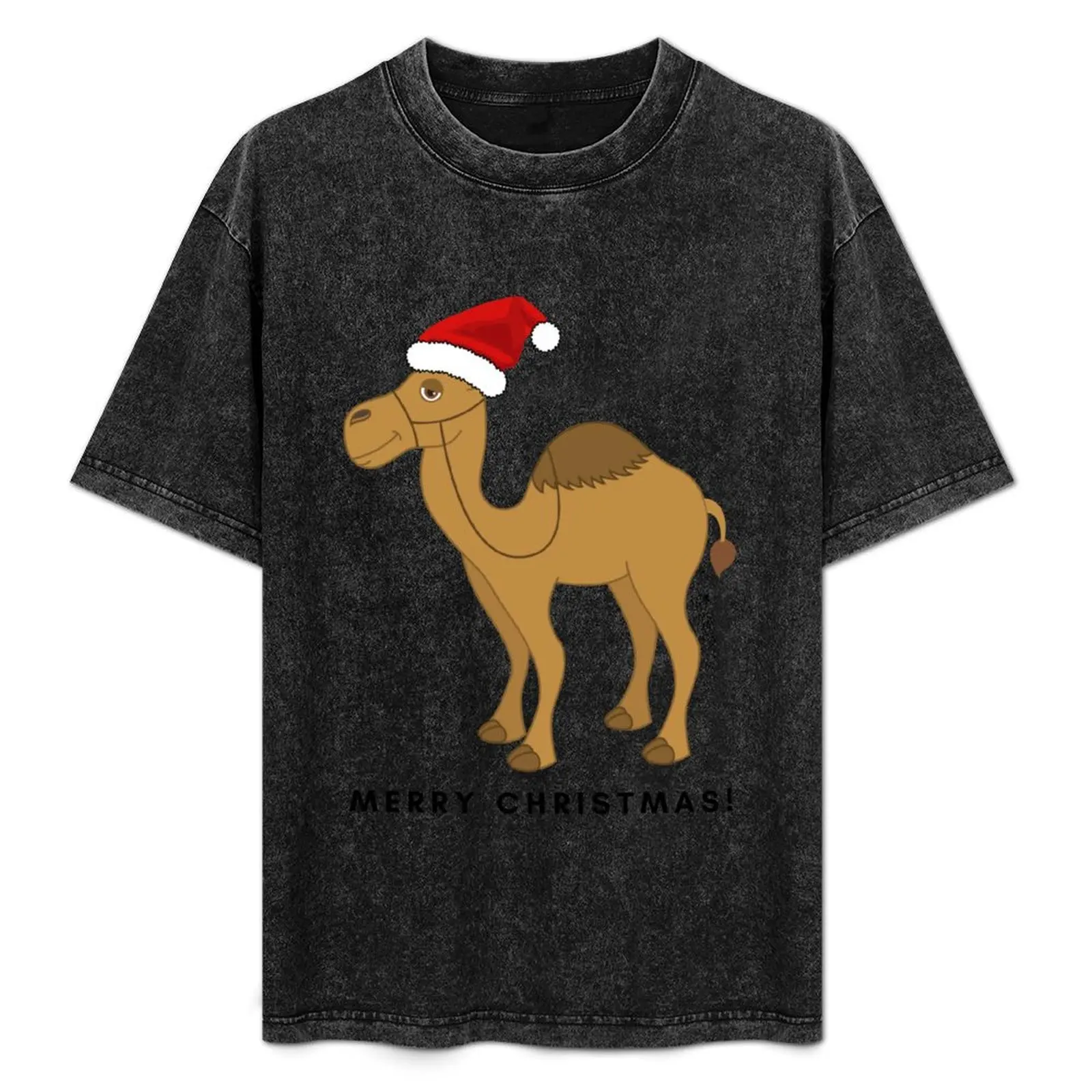 Christmas camel T-Shirt Basic Casual Wear Short Sleeve Top
