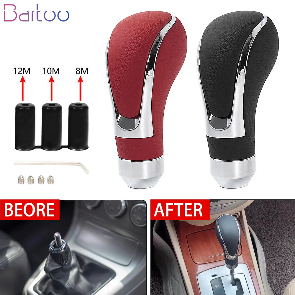 PU Leather Gear Shift Knob Car Gear Shifter Lever Knob For GM/Buick Regal For Opel/Vauxhall Insignia/Astra J 2008-2016 SFN178