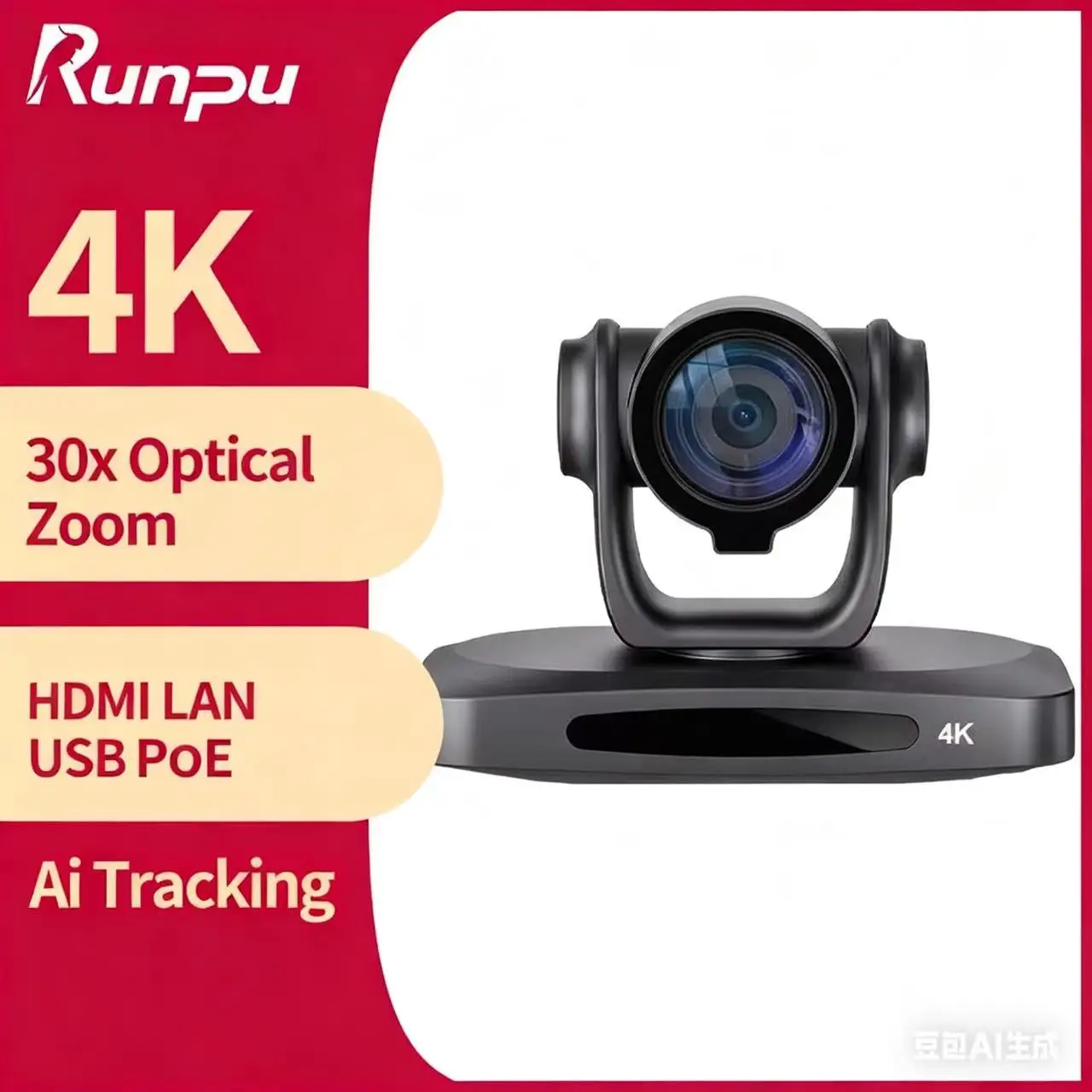 USD998 Free Ship G530 Streaming Camera Kit=2 pcs 4K 30X Optical Zoom PTZ Conference Camera hd mi lan Broadcast AI +Controller