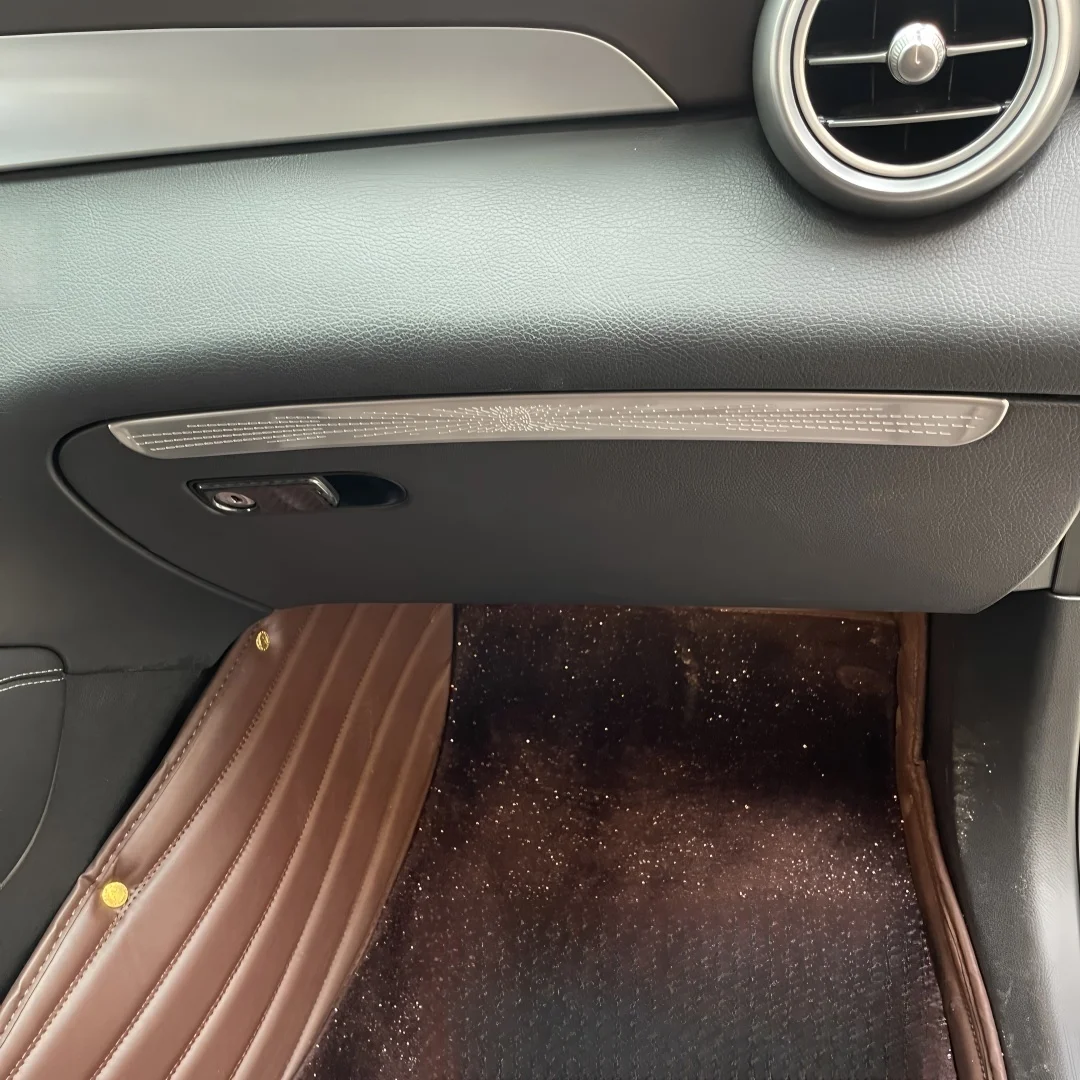 For Mercedes-Benz W205 C-Class X253 GLC W213 E-Class modified co-pilot storage box handle decorative bright strip