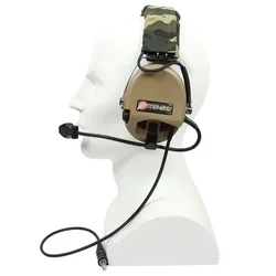 FOR SORDIN Tactical Electronic Shooting Earmuffs Outdoor Noise Canceling Pickup with sordin Silicone Walkie Talkie Headset