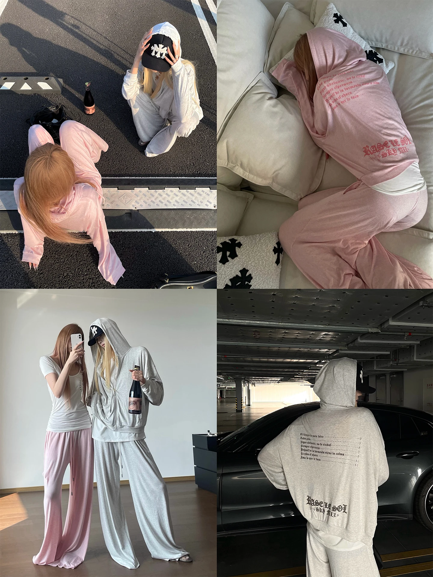 

Rase Le Sol 'Relaxing Rhythm' Lazy Relaxing Hoodie Sweatshirt And Casual Pants Set Women's Fashion Spring Summer Outfit