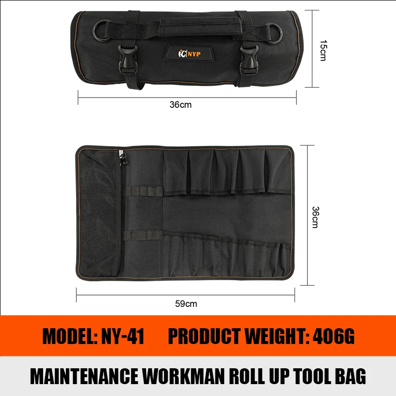 NYP NY-41 Maintenance Workman Roll Up Tool Bag Outils Emballage Accessoires