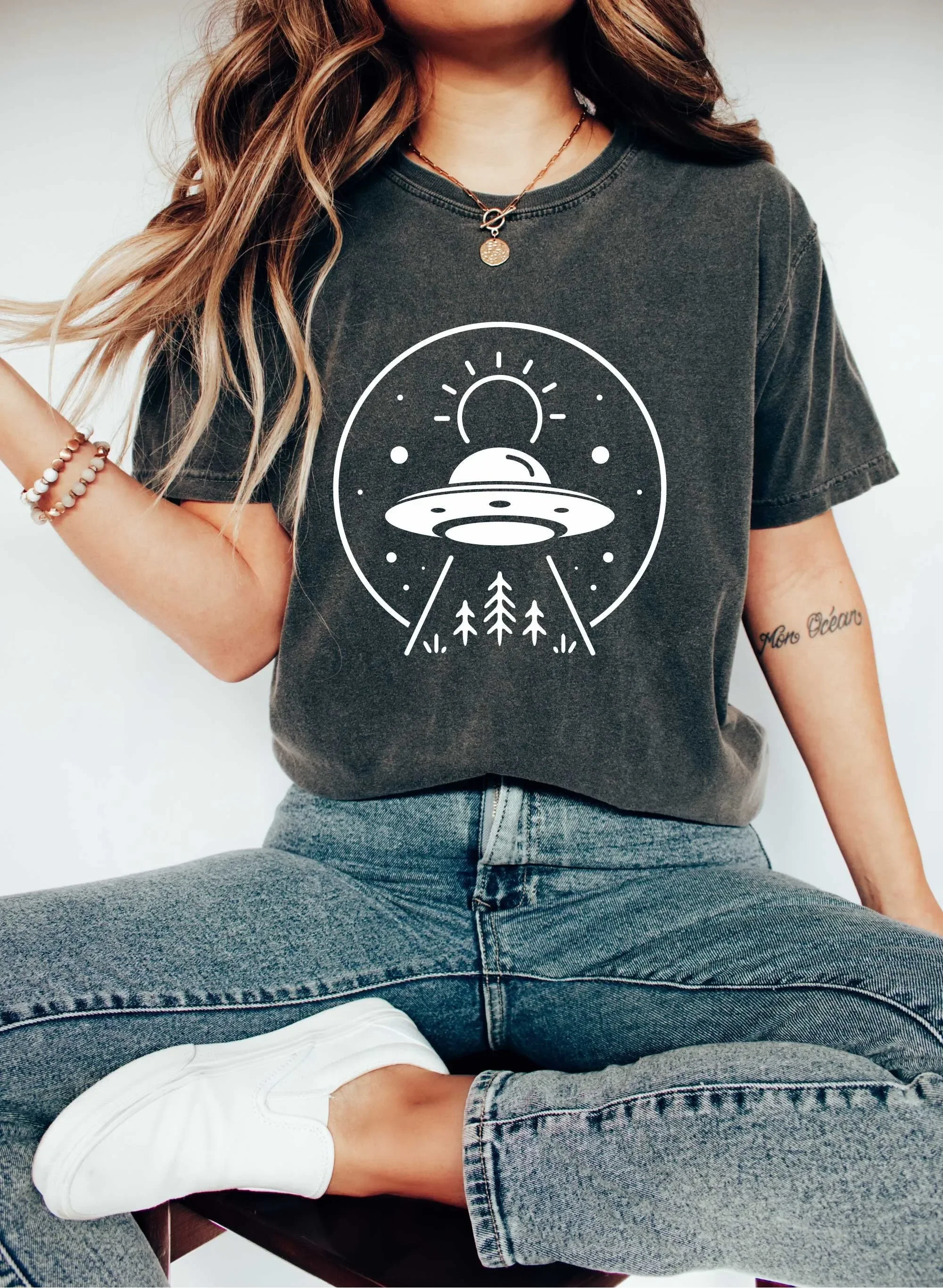 Ufo T Shirt Alien Abduction Space BB169