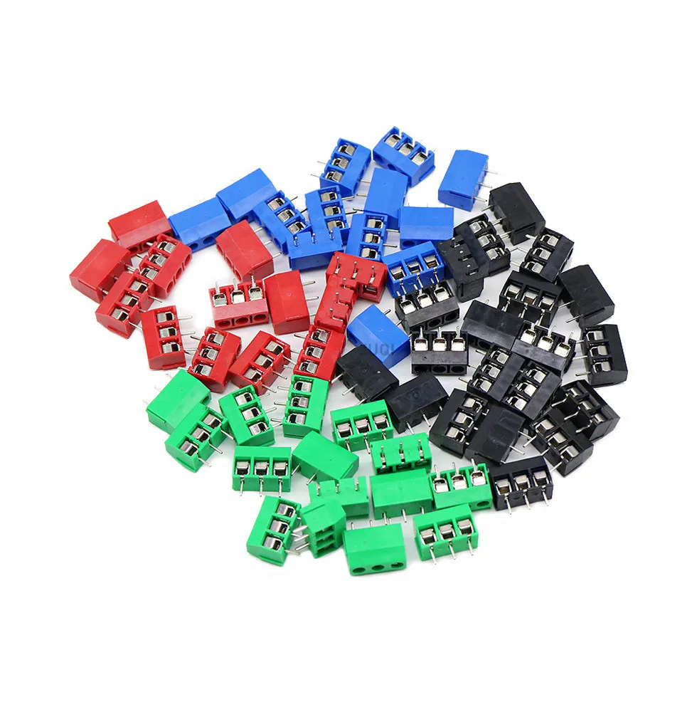 72/135/pcs / box KF301- 2P/3p screw 5.0mm terminal block 2 Pin 3 Pin Spliceable pcb terminal block Connector