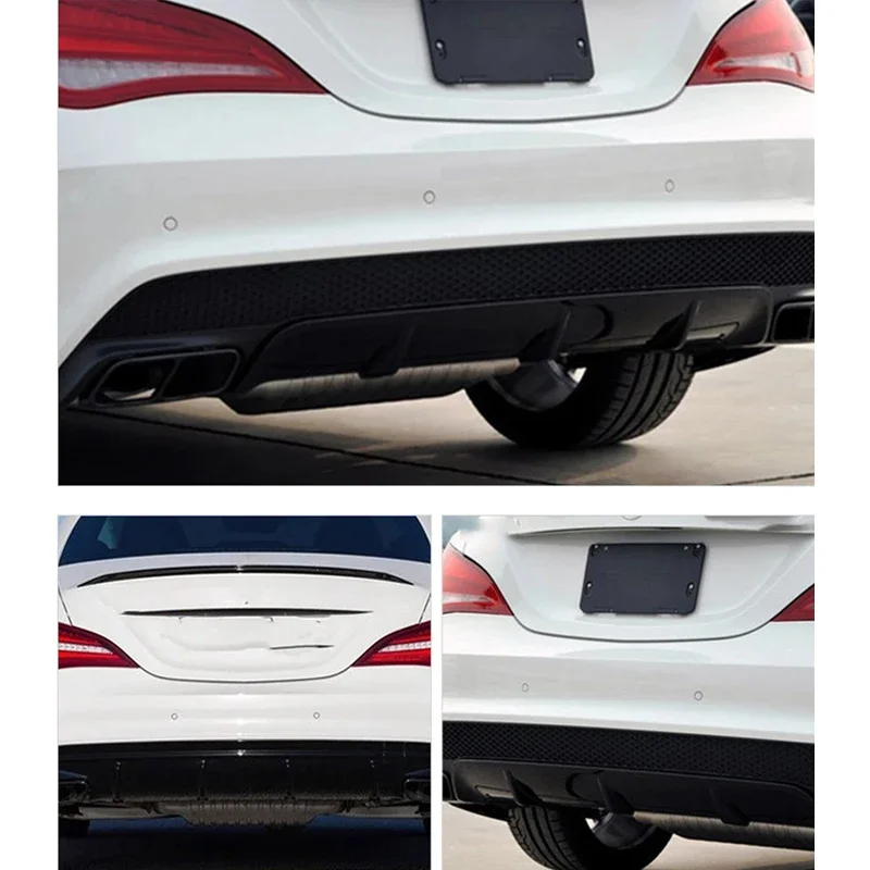 Exhaust Diffuser for CLA Class W117 Sport to CLA45 2014-2016 Year Car Rear Diffuser with Exhaust Tips