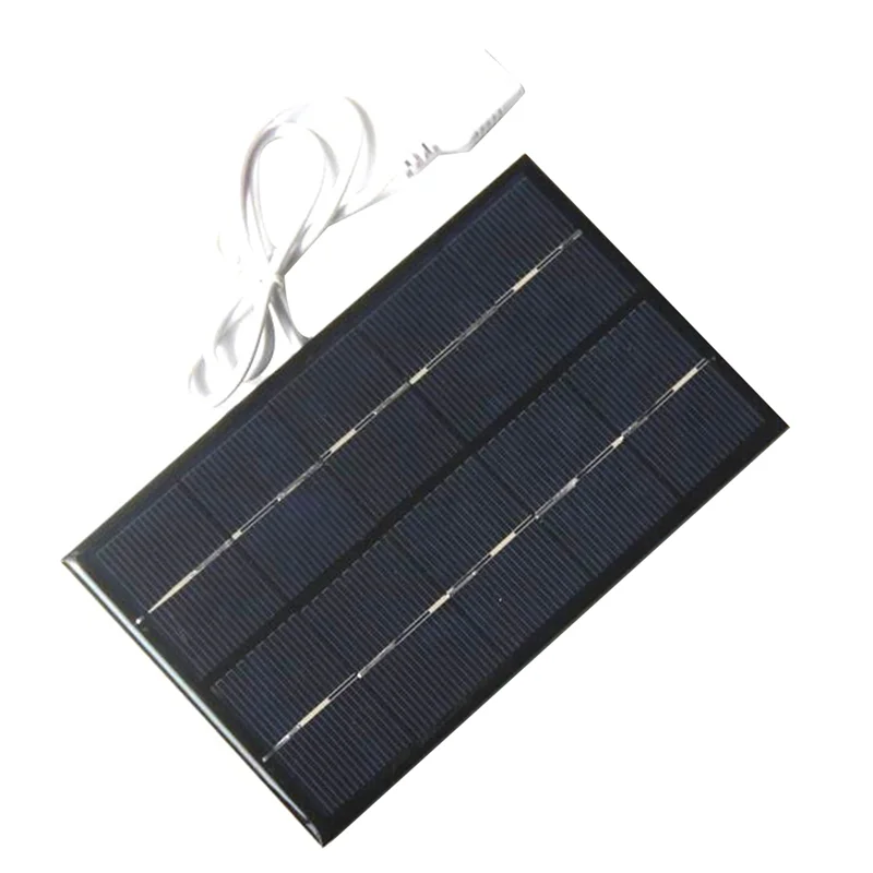 2W 5V Solar Panel USB Battery Charger Outdoor Portable for Mobile Phone Power Bank Waterproof Polysilicon Solar Charger