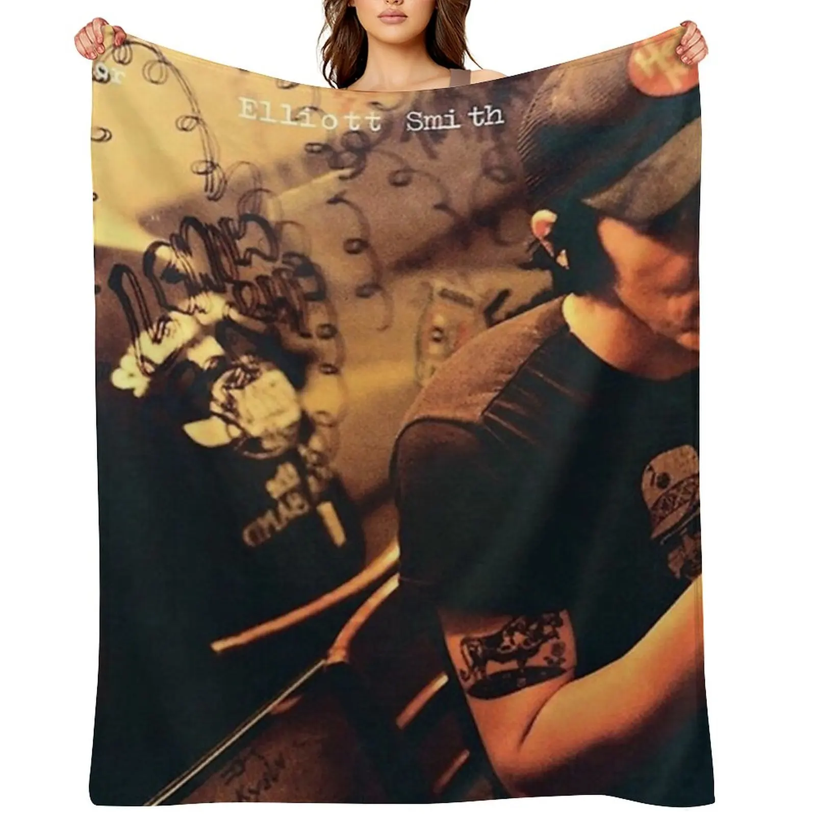 إليوت سميث!! ألبوم رمي بطانية سرير مزخرف كيس النوم تأثيري أنيمي بطانيات الشتاء الدافئة #1