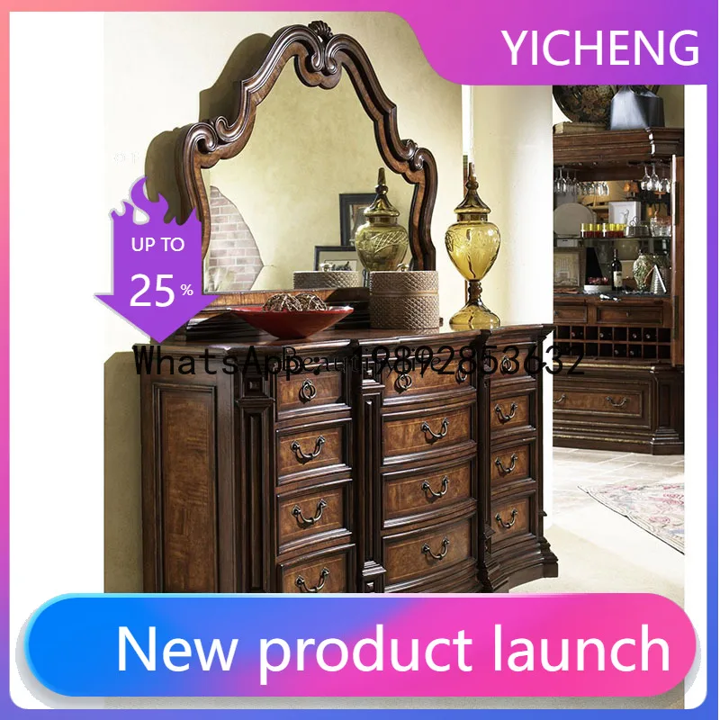 

QQ American country retro bedroom storage chest living room storage decorative cabinet custom furniture