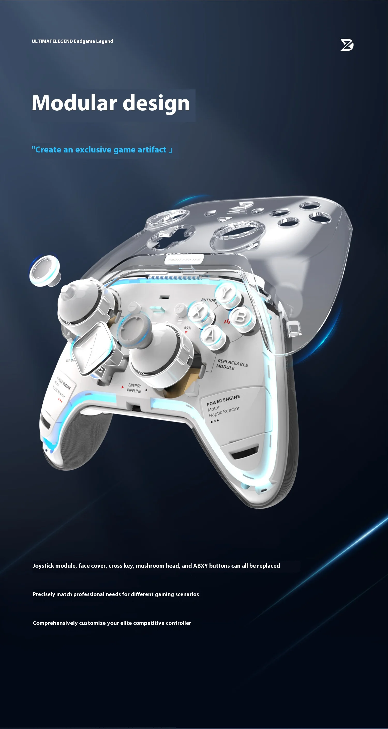 Zd Ultimate Legend 게임 컨트롤러 엘리트 모듈형 감각 Rgb 스위치