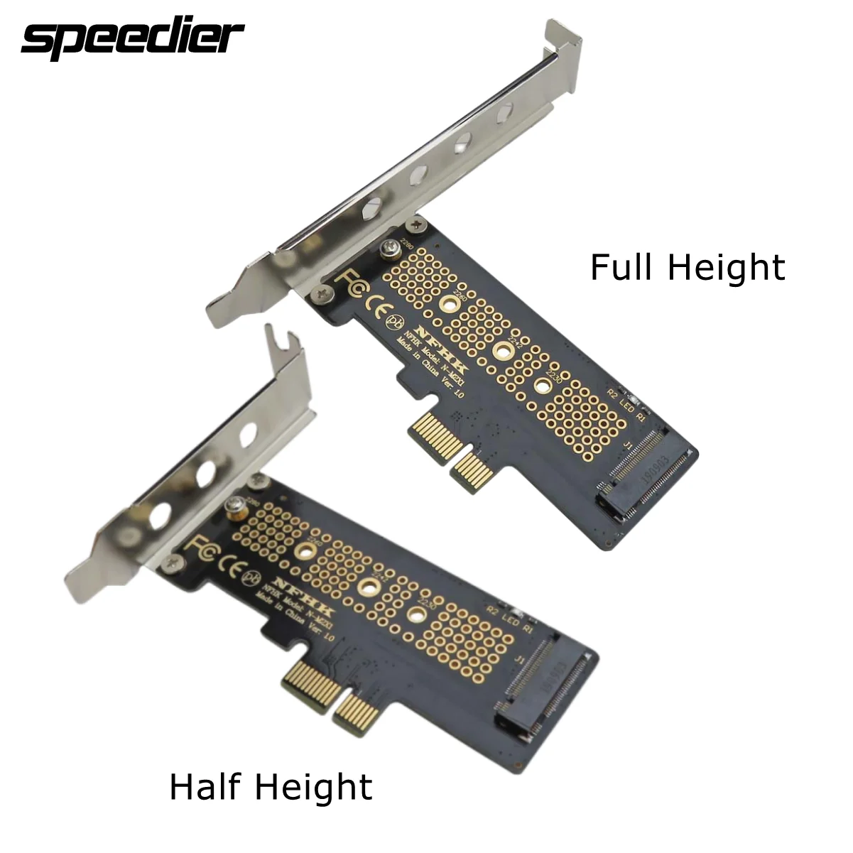 

Half-height Full Height Bracket Baffle NVMe PCIe M.2 NGFF To PCIe X1 Adapter Card PCI-e 1x To M2 NGFF SSD 2280 2260 2242 2230