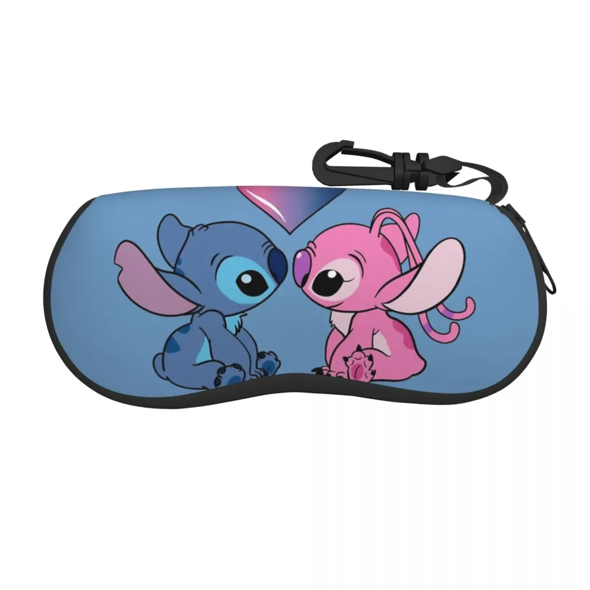 Stitch And Angel Glasses Case Men Women Waterproof Glasses Storage Box Protector Eyewear Container