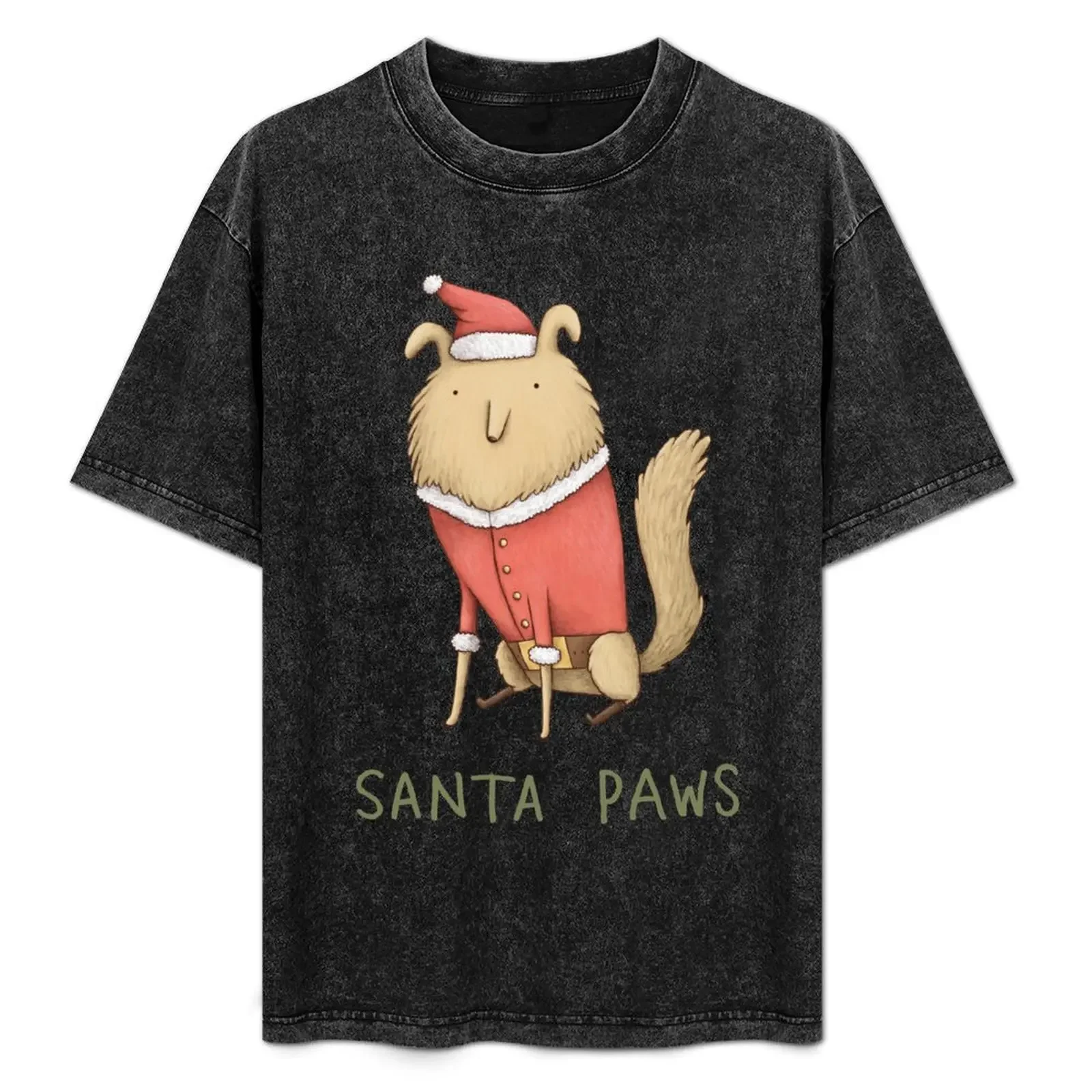 

Santa Paws T-Shirt Basic All Season Solid T-Shirt