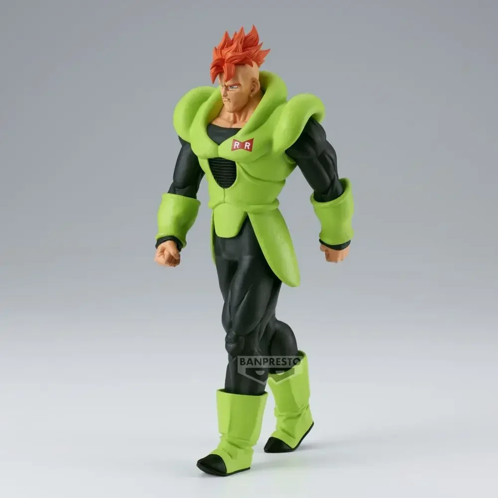 Oryginalne figurki BANDAI Banpresto Dragon Ball Z ANDROID 16 PVC Anime, figurki akcji, modele zabawek, prezenty na Boże Narodzenie, dostępne od ręki.