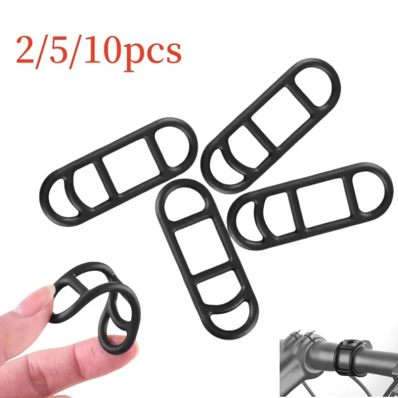 

2/5/10pcs Front Light Torch Elastic Band for Road Bike Cycling Headlight Silicone GEL Strap GPS Camera Bungee Stretch Holder NEW