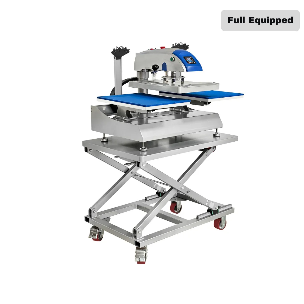 Pneumatic 16x20 Dual Station Heat Press Machines Automatic Sublimation Heat Press for T-shirts Printing