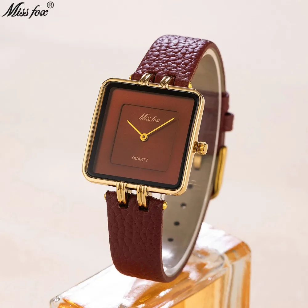 Women Watch Business Light Luxury Brand Middle East Simple Square Black Gold Waterproof Belt Ladies Fashion Quartz Clock Watch