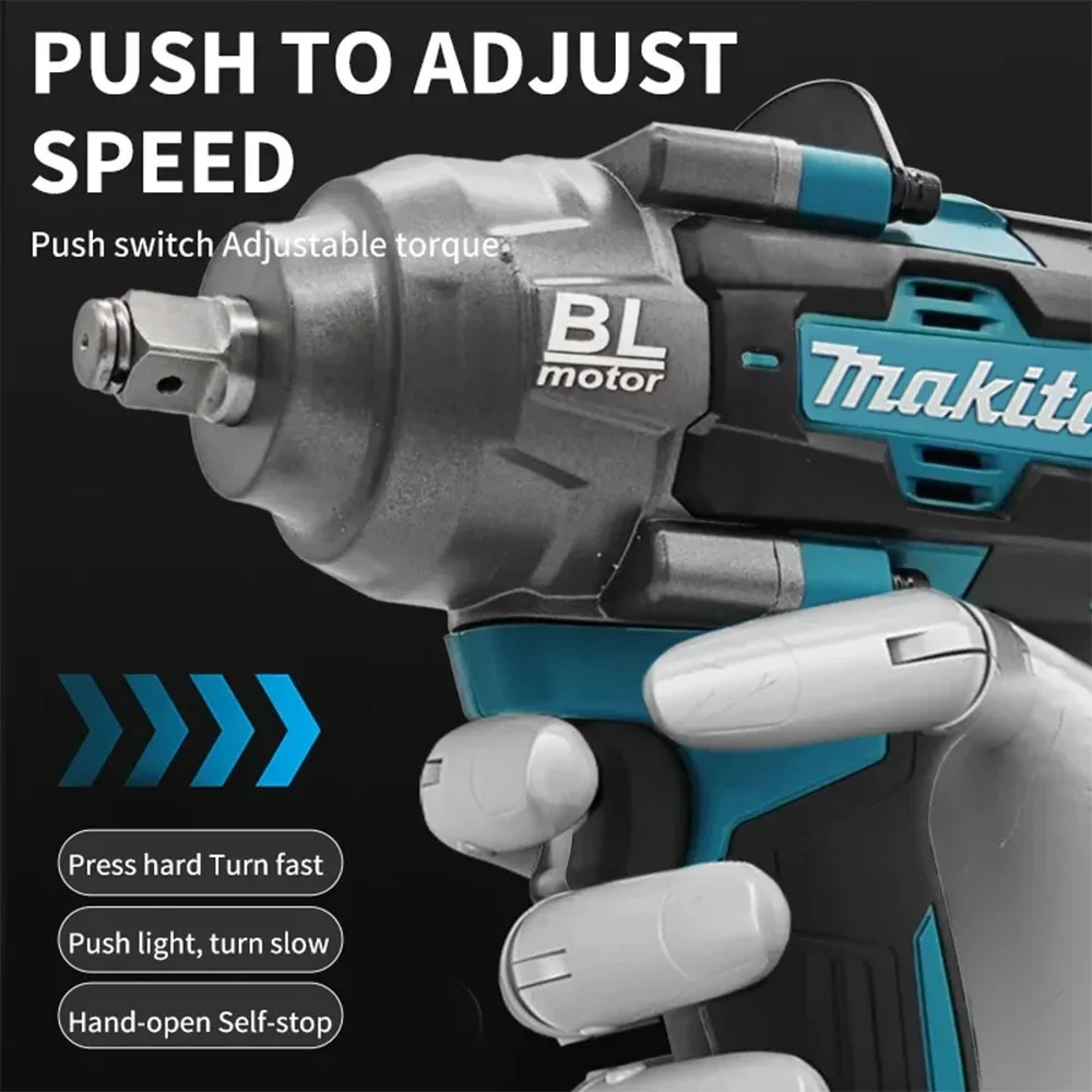 Makita Brushless 2000Nm High Torque Air Cannon Car Tire Repair Removal Wrench 18V Power Tool Applicable Makita Battery Home DIY