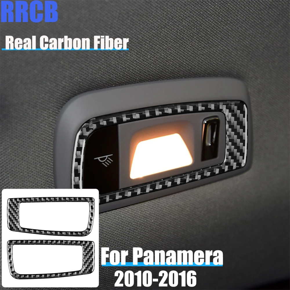 

Автомобильные аксессуары из настоящего углеродного волокна, лампа для чтения, мягкая наклейка на чехол для Porsche Panamera 970 2010 2011 2012 2013 2014 2015 2016