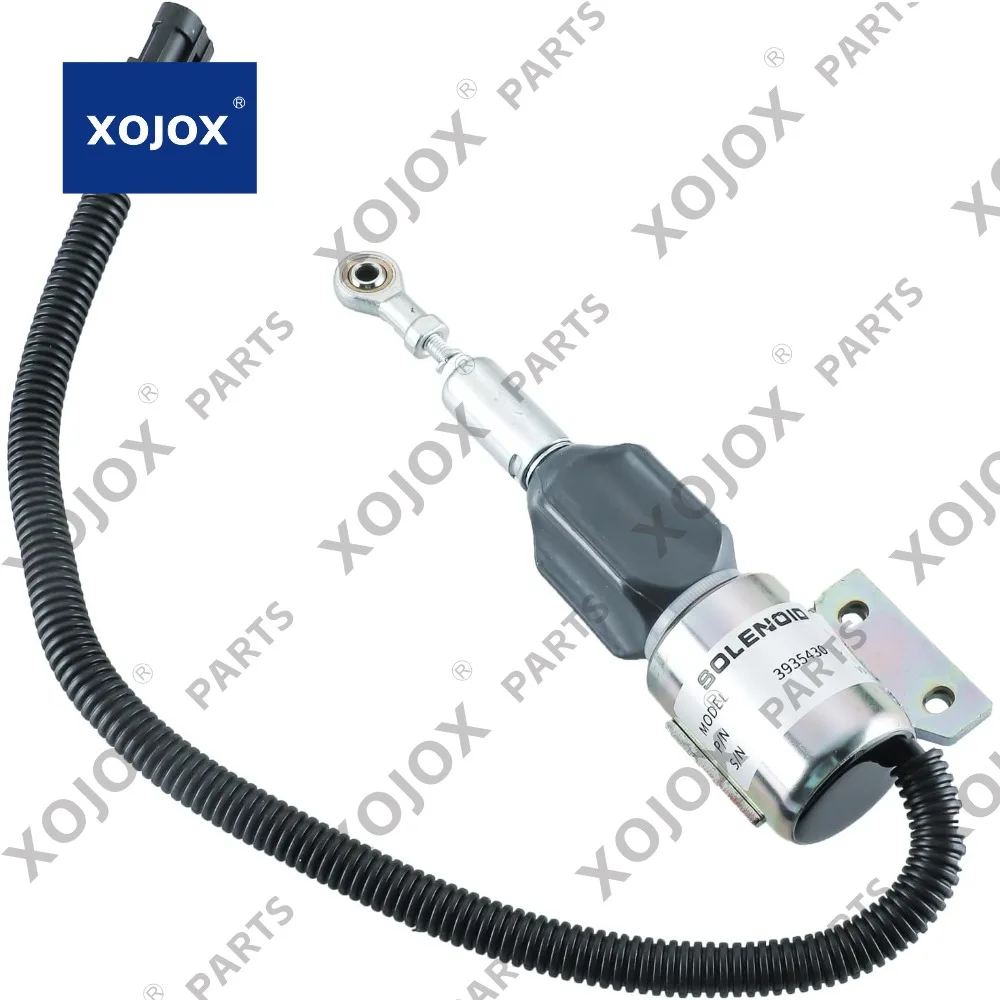 

XOJOX 3935430 Fuel Shut Off Solenoid 3935432 3939703 SA-4755-24 SA-4892-24 6735-81-9160 for Engine 6BT 5.9L Hyundia R220-5 R210-