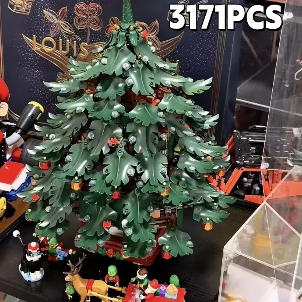 NEW 3171PCS Christmas Family Tree Decoration Building Blocks Model Building Bricks DIY Toys For Kids Birthday Gifts
