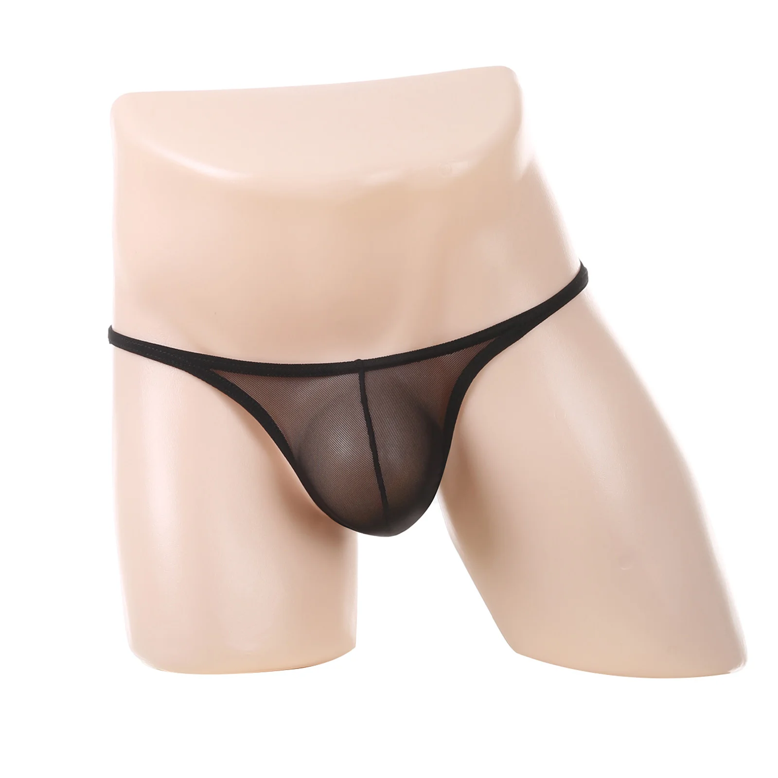 

Underwear Men Mesh Sexy Mini Panties Man Briefs Ultra Thin Lingerie Sheer Soft Transparent Underpants Bikini hombre cueca