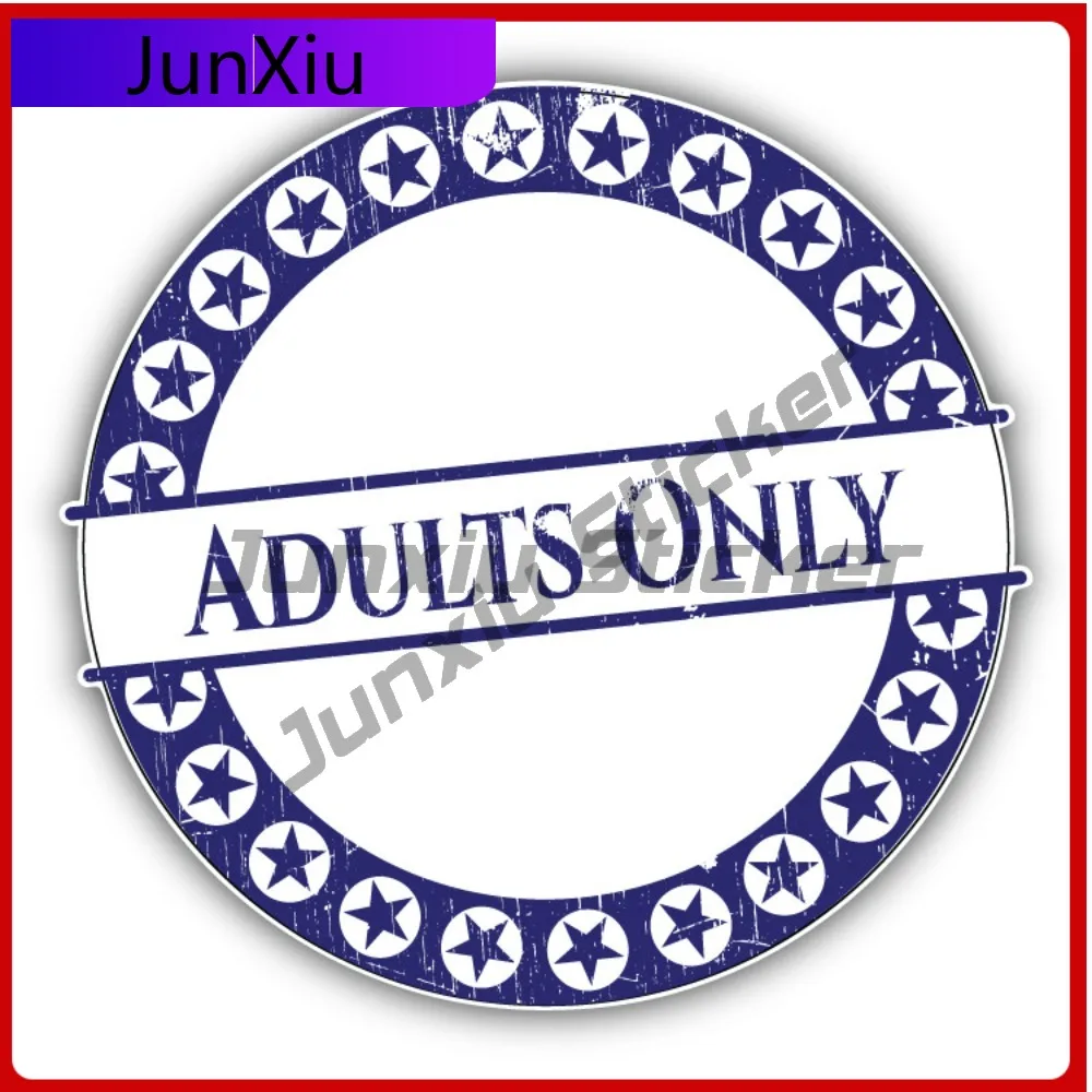 

Adults Only Creative Sticker Stamp Car Decal Bumper Stickers Cute Style Laptop Use For Rear Window Car Sticker Accessories Su