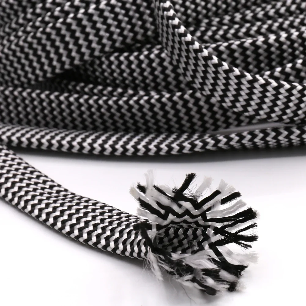 

10M PP Braided Sleeving White Black 10MM Insulation Braided Sleeving Cable Sleeves Wire Gland Cables protection