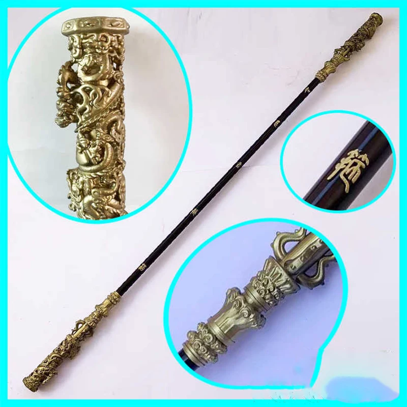 Black Myth: WuKong Weapon Golden Hoop Rod Model Toy Length 180cm Halloween Costume Props Adult and children's styles