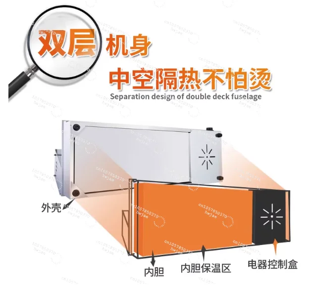6 Pan x 1/3 GN Food Grade Stainelss Steel Commercial Food Steam Table 6-Inch Deep 1200W Electric Countertop Food Warmer 19 Quart