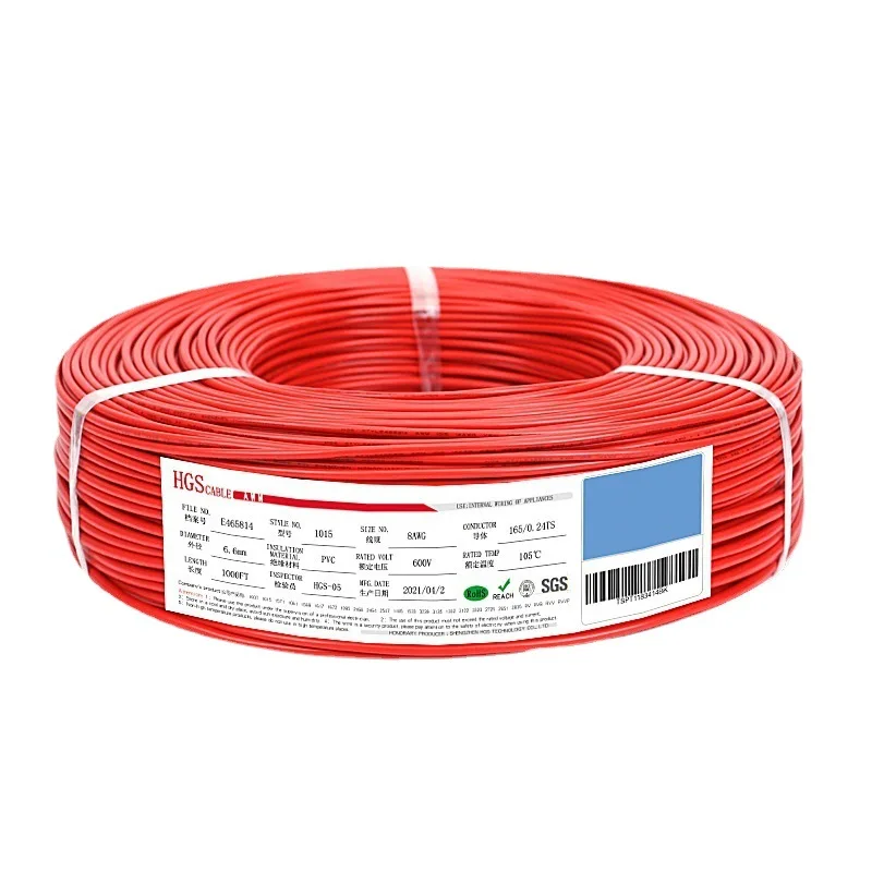 100M/Roll 8AWG US Gauge Power Cord 8 Square 1015 Tinned Copper Wire Automatic Medical Equipment Machine Connection Silicon Cable