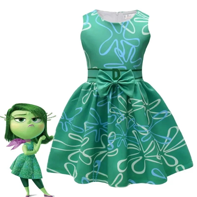 Disney Inside Out 2 Anime Figures Joy disgusto Dress Cosplay Party Performance Costume abiti carini ragazze regali di festa di compleanno