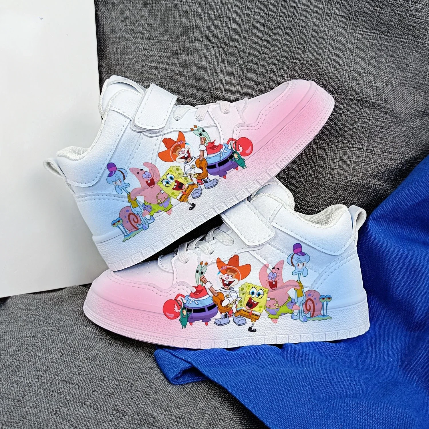 Original cartoon SpongeBob SquarePants princess cute Casual shoes soft sports shoes for girlfriend gift EU size 25-38