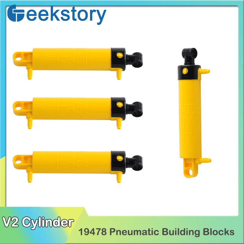 19478 Technical Bricks Parts V2 Pneumatic Cylinder 2*11 Small Pump Compatible With Legoeds DIY Building Blocks Car Toy